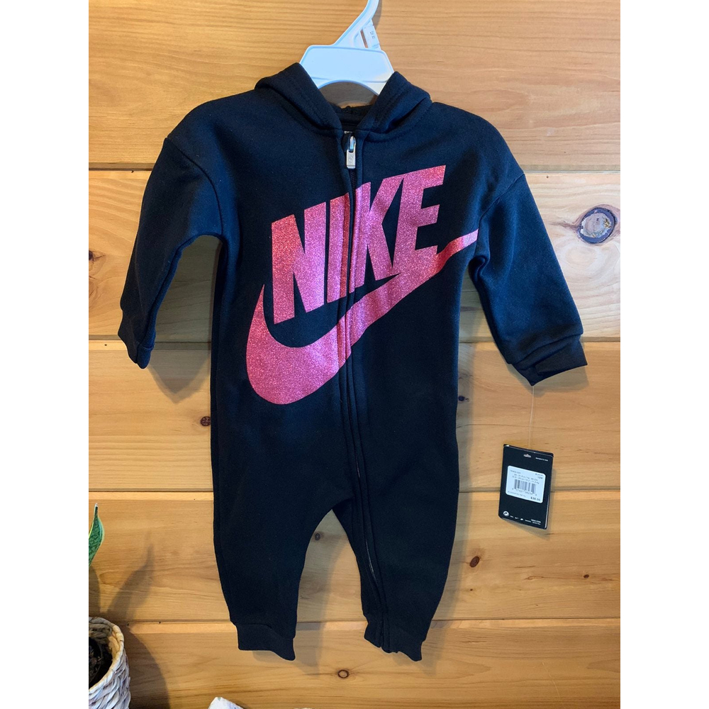 Nike Glitter Logo Baby Romper Size 12 Months NWT